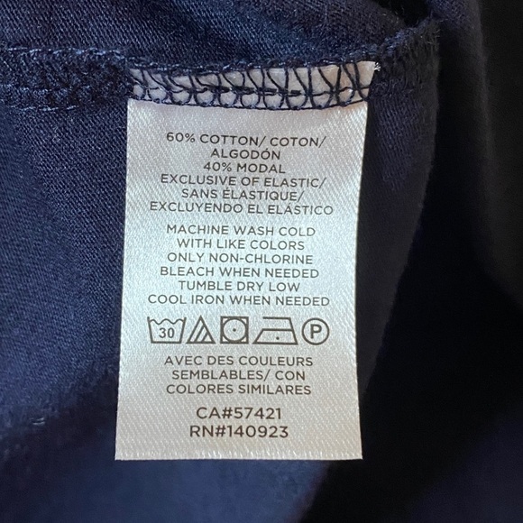 NWT Loft Navy short sleeve blouse modal cotton blend womens small - Picture 4 of 7